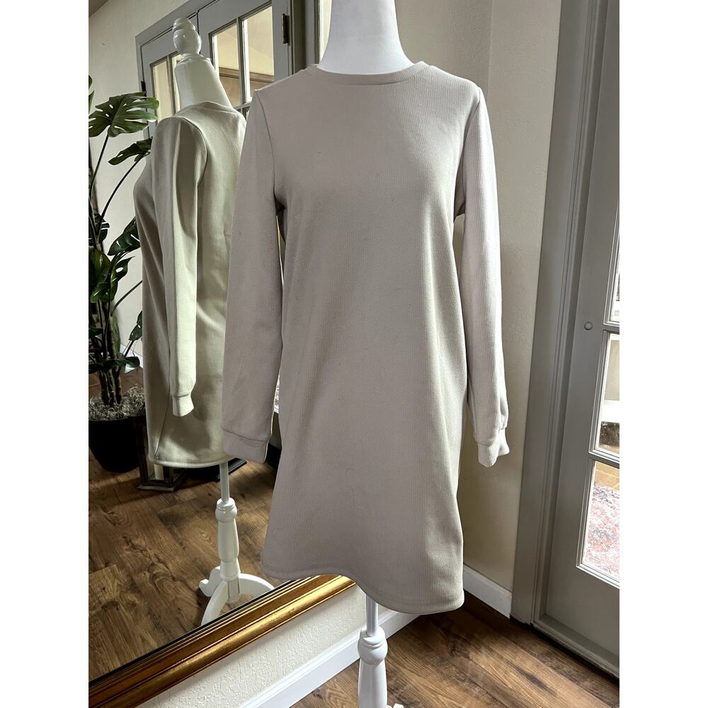 Vero Moda Cream Beige Sweater Long Sleeve Dress Size Small